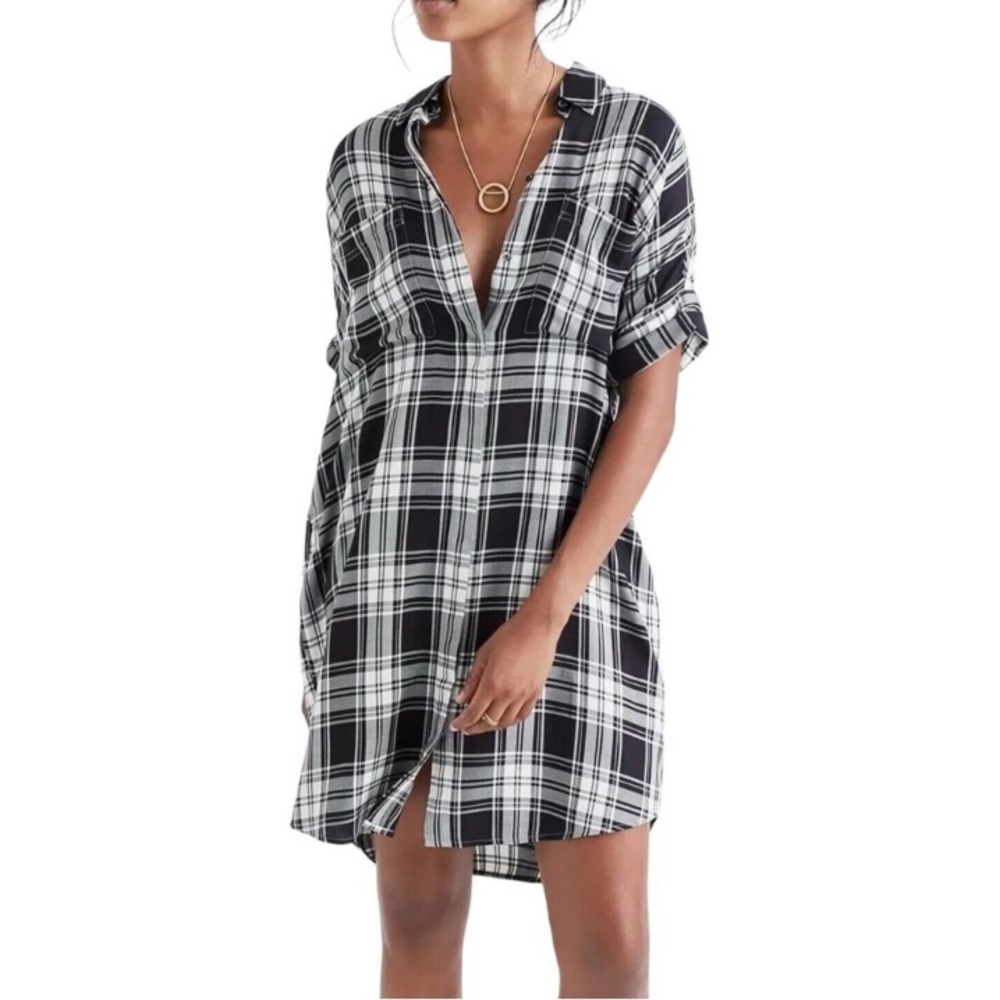 MADEWELL Cute Summer Plaid Dress